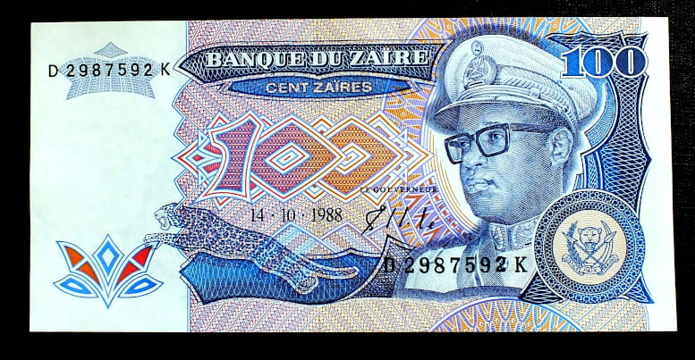 100 Zaires - Zair 1988 r.